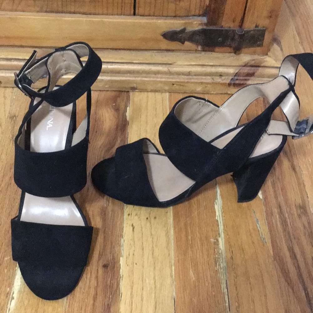 Black Strap Heels